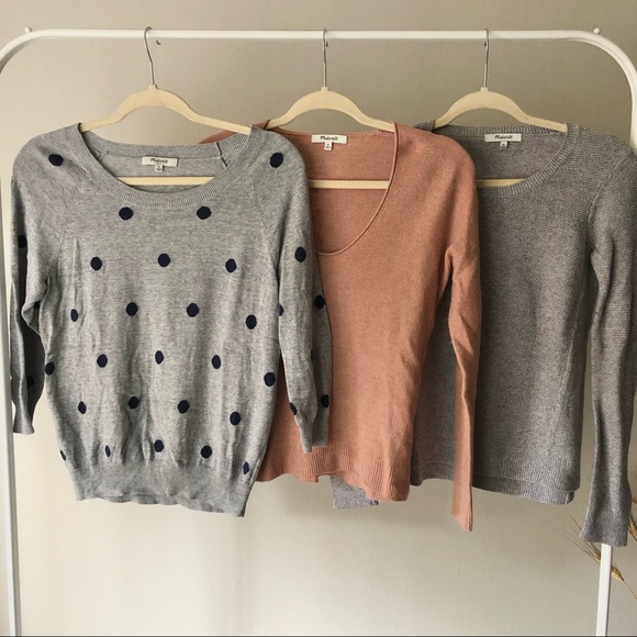 Madewell Sweaters - 3 Madewell Crewneck Light Sweaters XS